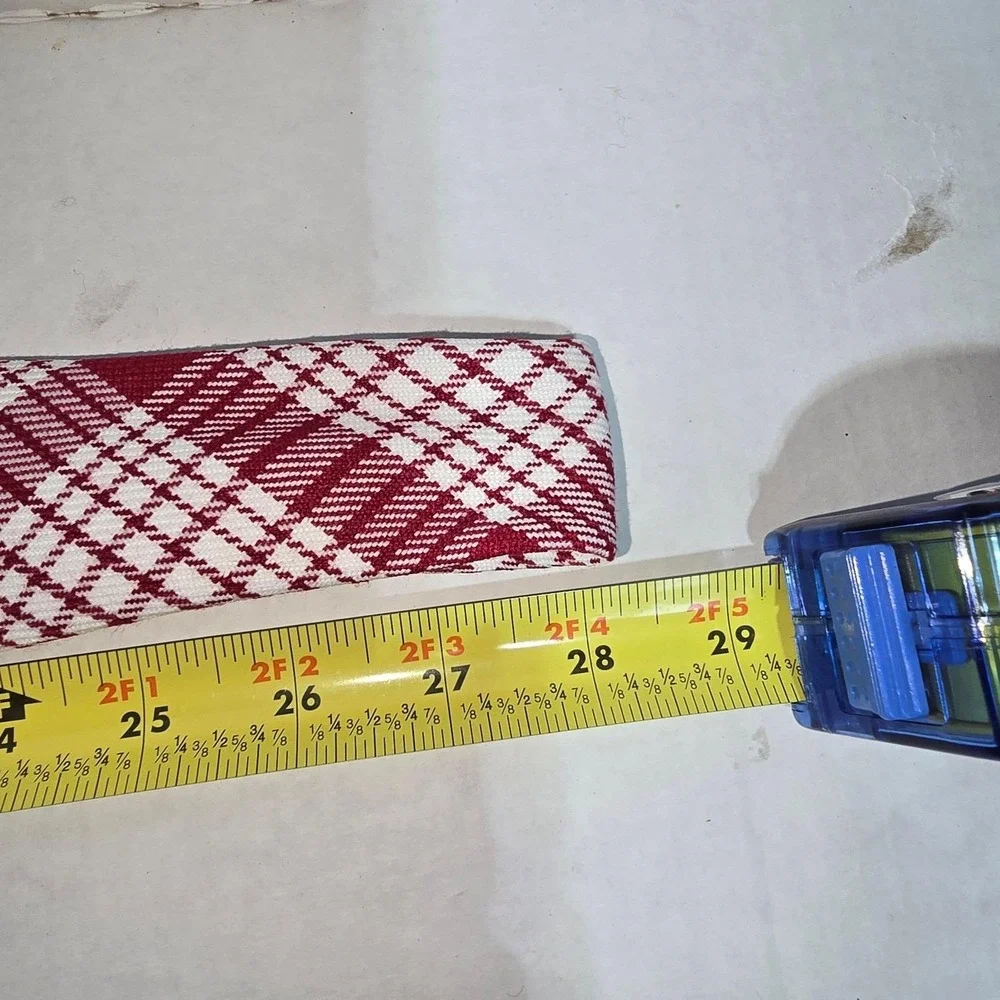 VINTAGE Red & White Checked Via Veneto 100% Polyester Tie‎